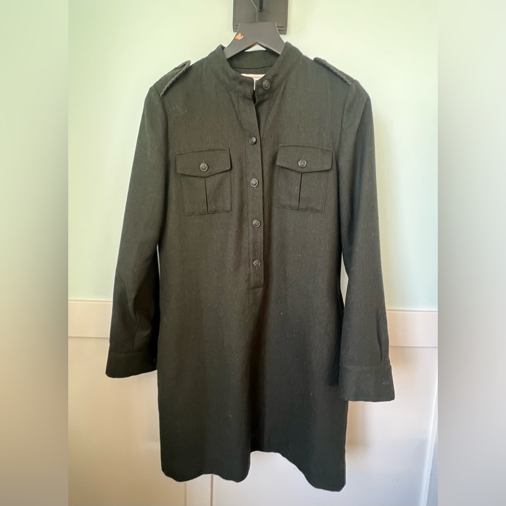 Banana Republic Green Wool Military Style dress